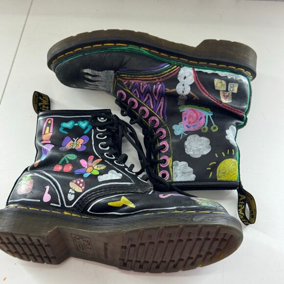 Reworked Decorated Doc Martens Airwalk EU 38 Women’s 7 Combat Boots - Picture 4 of 7